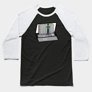 Wall of Text on a Laptop Computer (Gray Background) Baseball T-Shirt